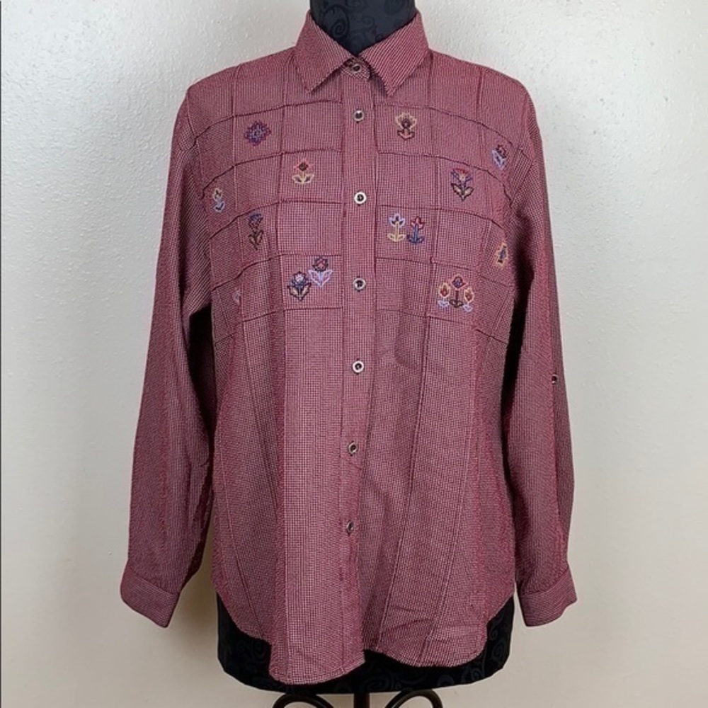 Monterey embroidered top shirt size S